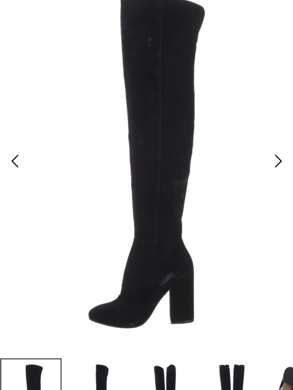 Gianvito Rossi beautiful blue velvet Over-the-Knee Block Heel Boots